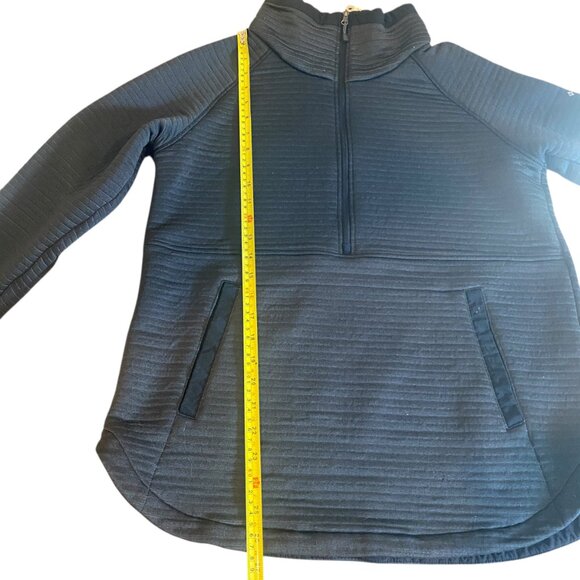 Columbia Women's Half Zip Longline Ribbed Sweatshirt L Gray #289M - Picture 6 of 11